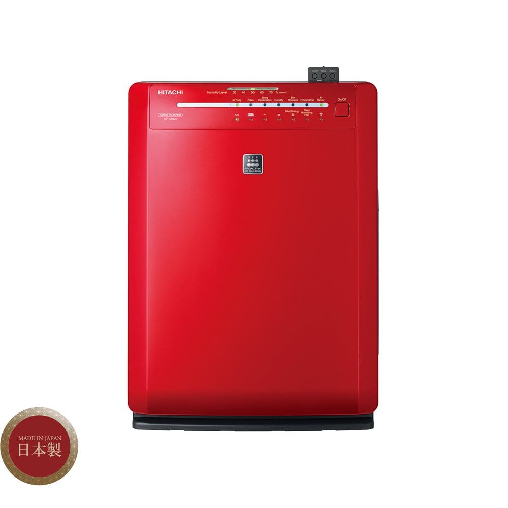 Hitachi Air Purifier EP-A6000, humidifier 46m2, red