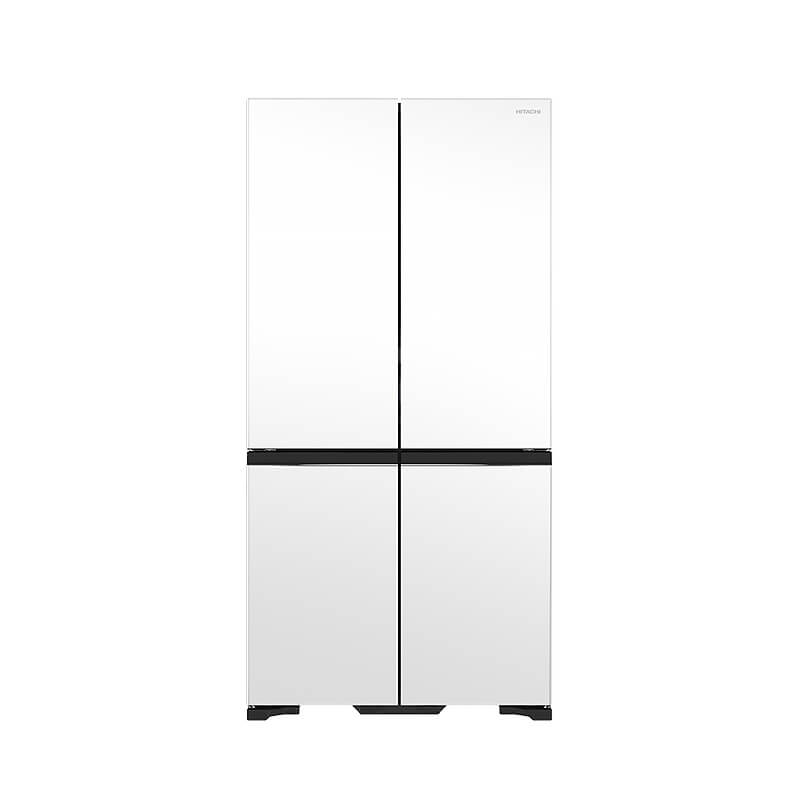 Hitachi refrigerator R-WB640VGV0X Bottom Freezer, 4-door, Matte Glass White